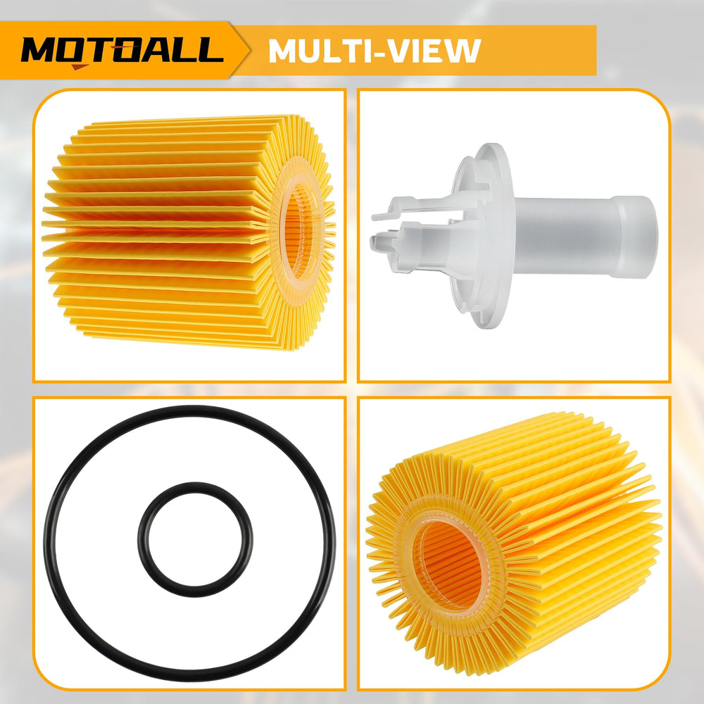 MOTOALL oil filter media close-up illustrating filtration efficiency benefit