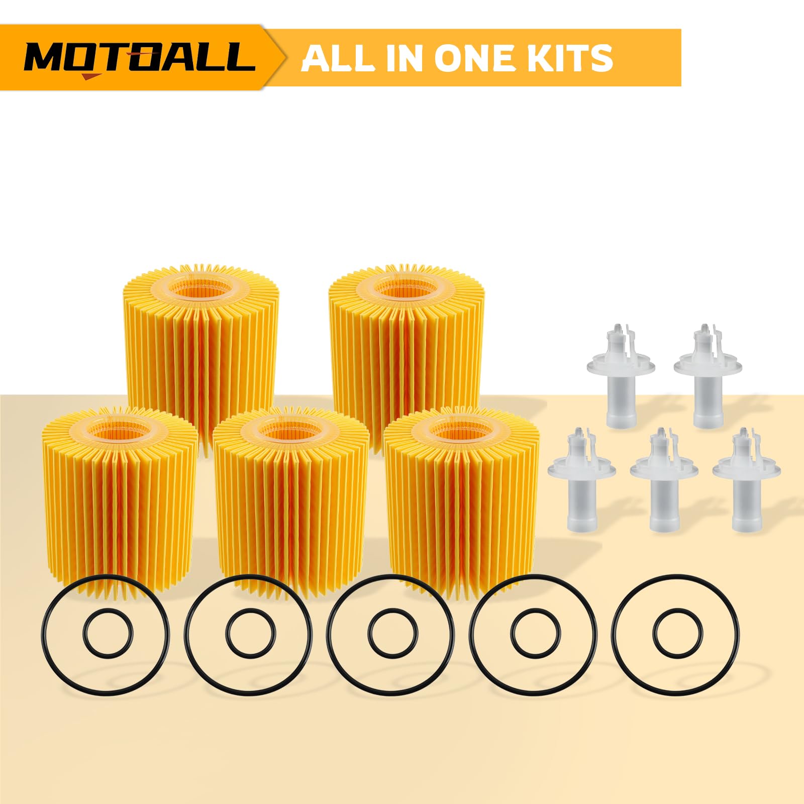 MOTOALL oil filter beside cross-reference list for fit verification benefit