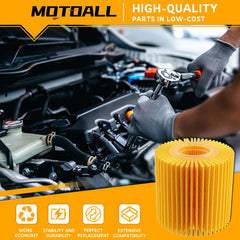 MOTOALL oil filter side label with part number for quick identification benefit