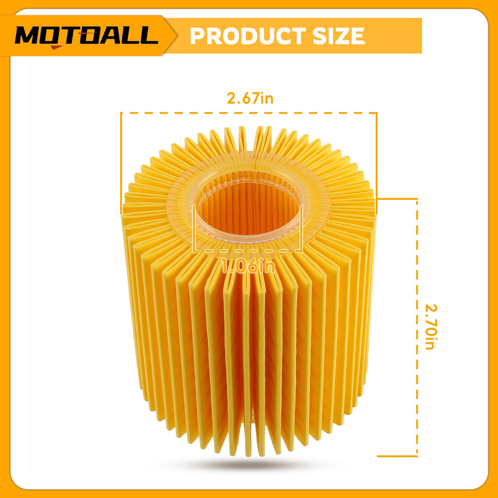 MOTOALL oil filter threaded base and gasket close-up ensuring proper seal benefit