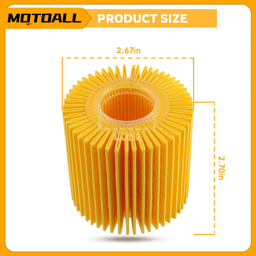 MOTOALL oil filter threaded base and gasket close-up ensuring proper seal benefit