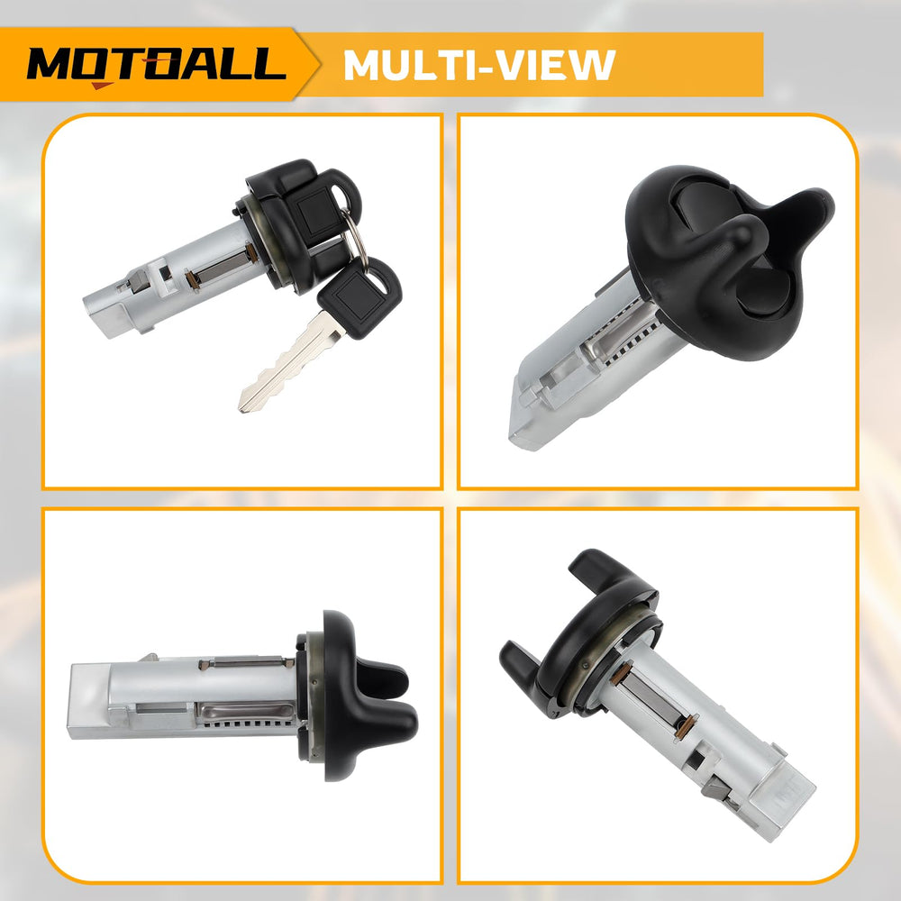 MOTOALL package contents with cylinder and two keys for complete replacement