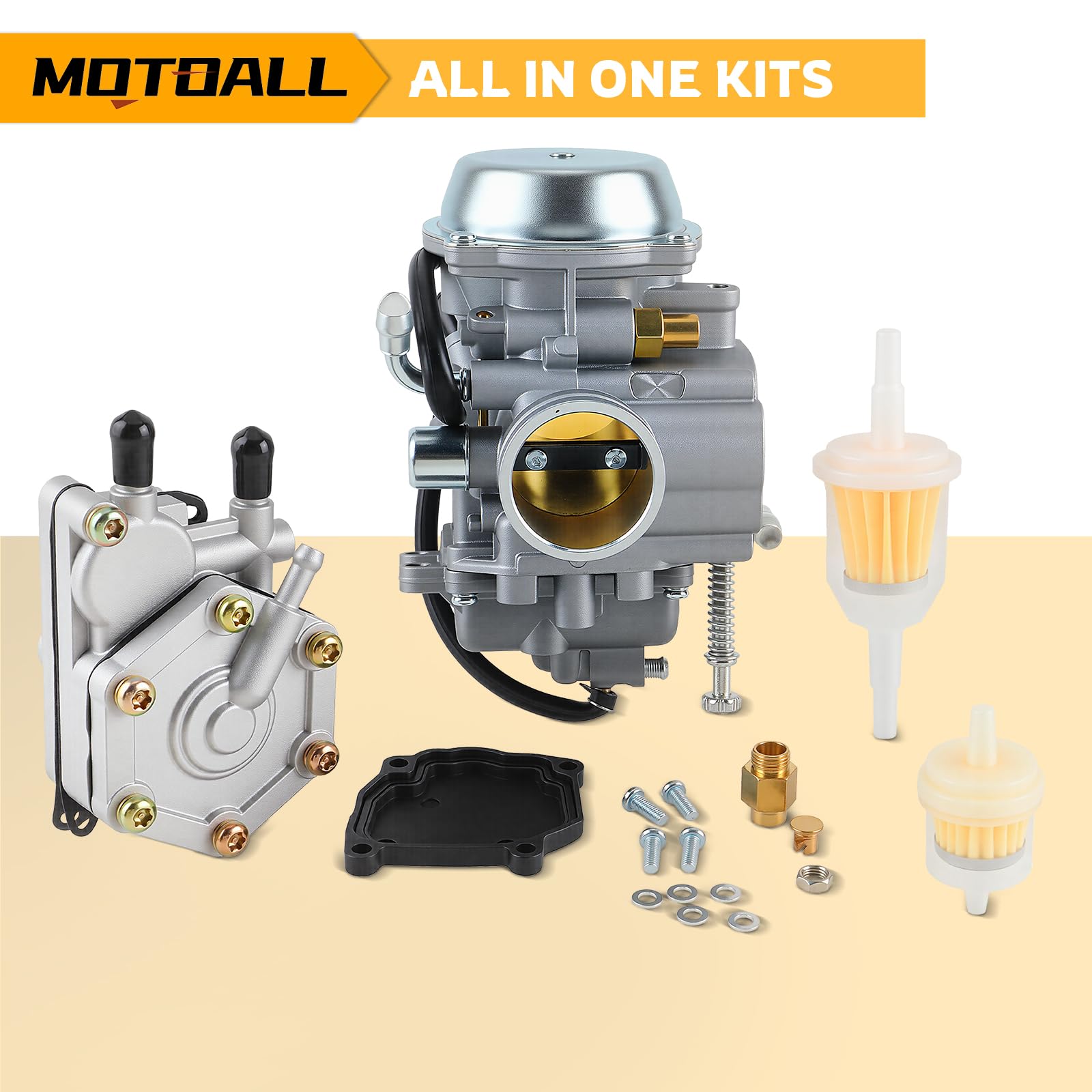 MOTOALL packaging and label showing kit contents and clear part identification