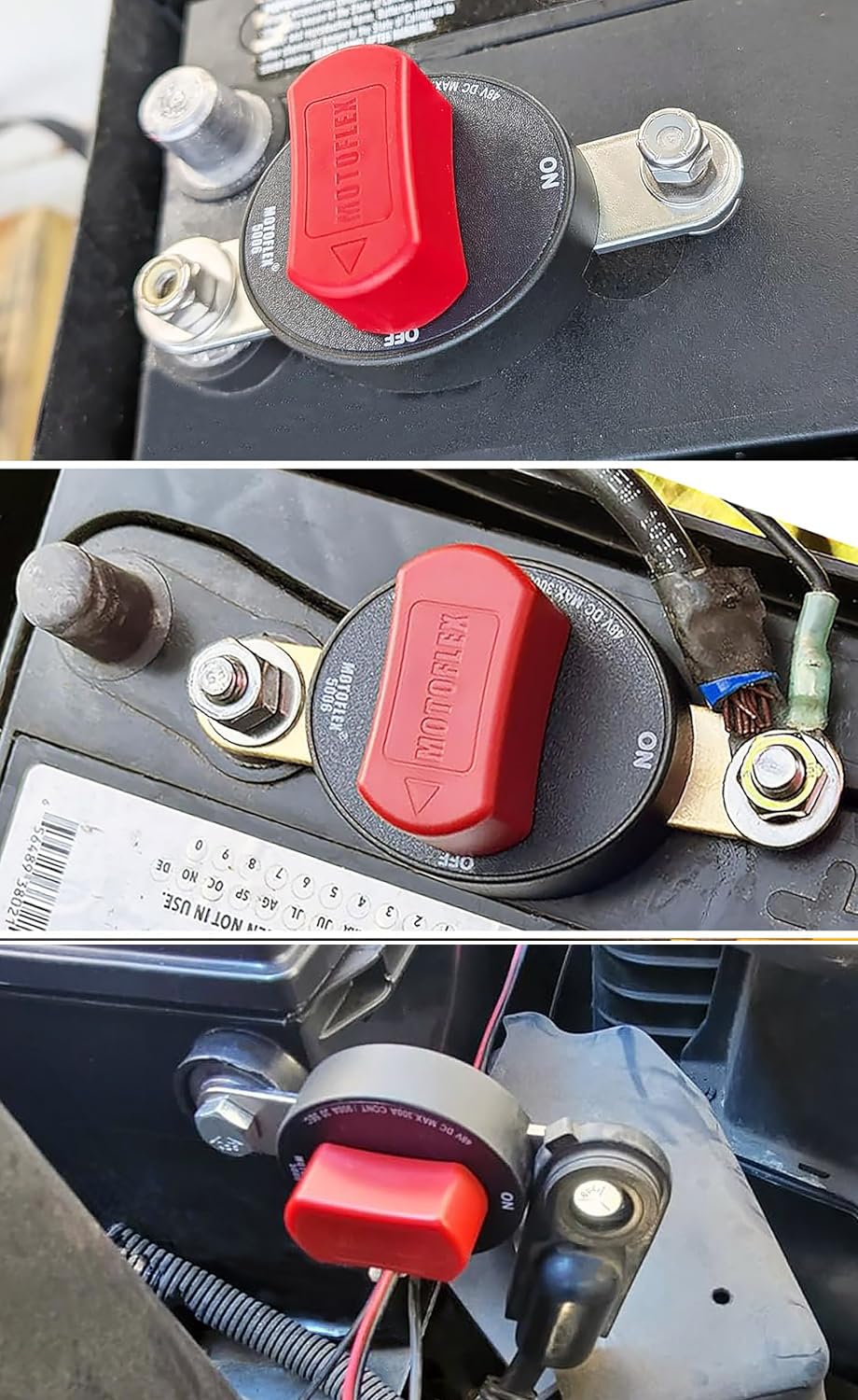 MOTOFLEX removed red knob detail preventing unauthorized use and added security