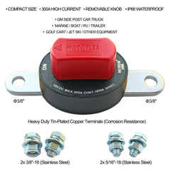 MOTOFLEX close-up of tin-plated copper terminals for corrosion-resistant conductivity