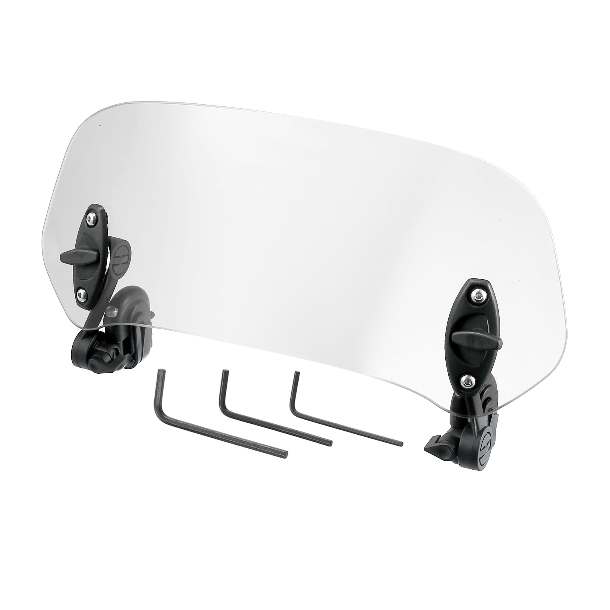 Motoforti front view clear windshield showing clean profile and improved airflow