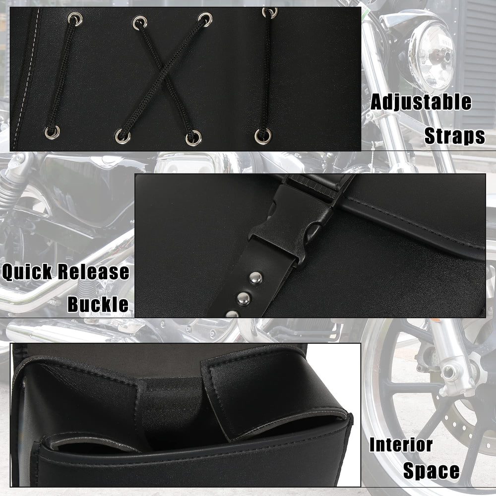 Motoforti mounted on motorcycle left side illustrating tidy low-profile fit