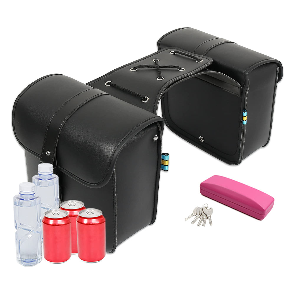 Motoforti mounted on motorcycle right side showing balanced weight distribution