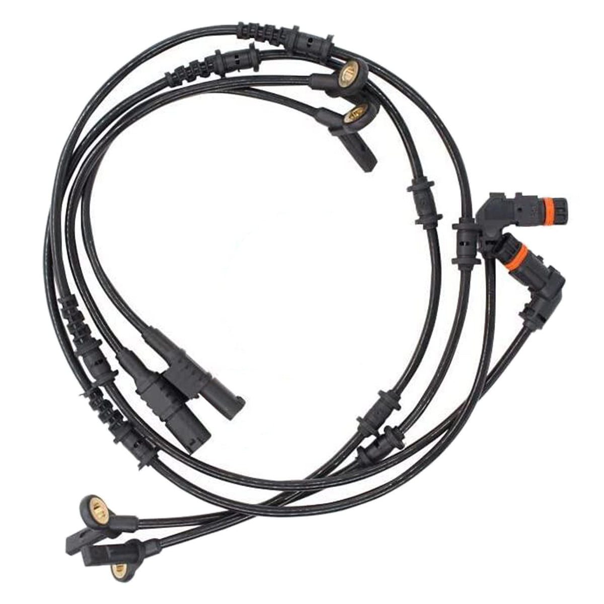 MOTOKU front view of four ABS wheel speed sensors showing fitment and connectors for easy installation