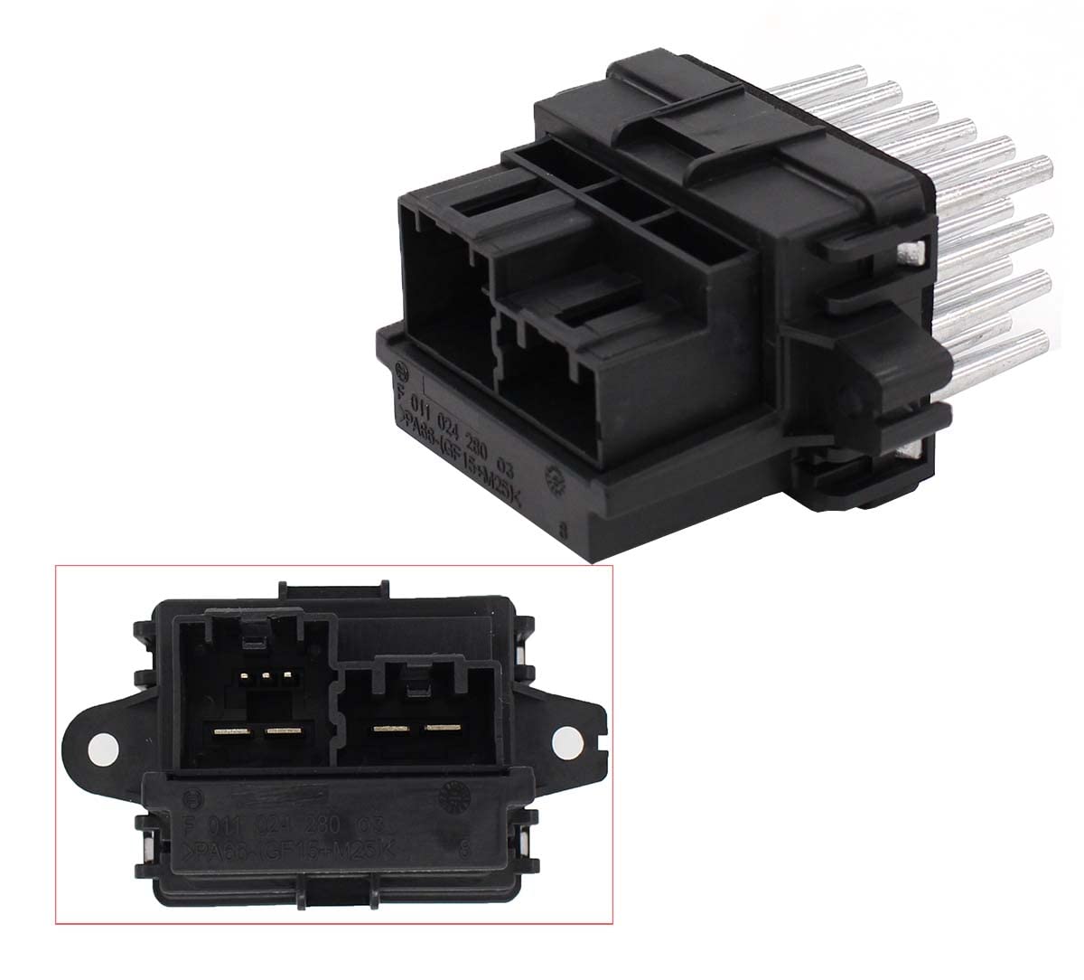 MOTOKU resistor installed in vehicle demonstrating restored fan control