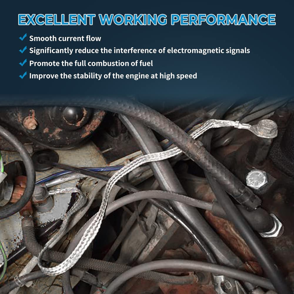 motoparty close-up of tinned copper braid highlighting corrosion resistance