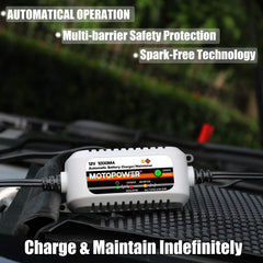 MOTOPOWER fused ring terminal harness emphasizing secure permanent battery connection
