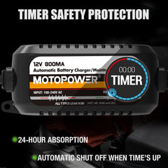 MOTOPOWER ring terminals close-up for stable battery posts and safe hookup