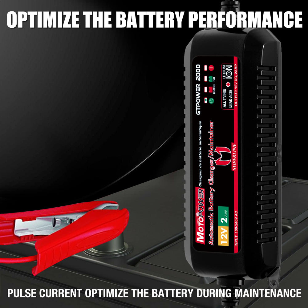 MOTOPOWER clamp detail illustrating heavy-duty clips and secure battery contact