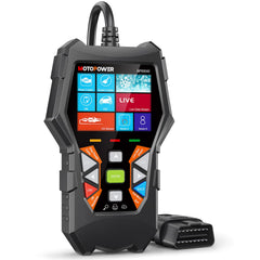 MOTOPOWER MP69040 front view showing screen and compact housing for easy portability