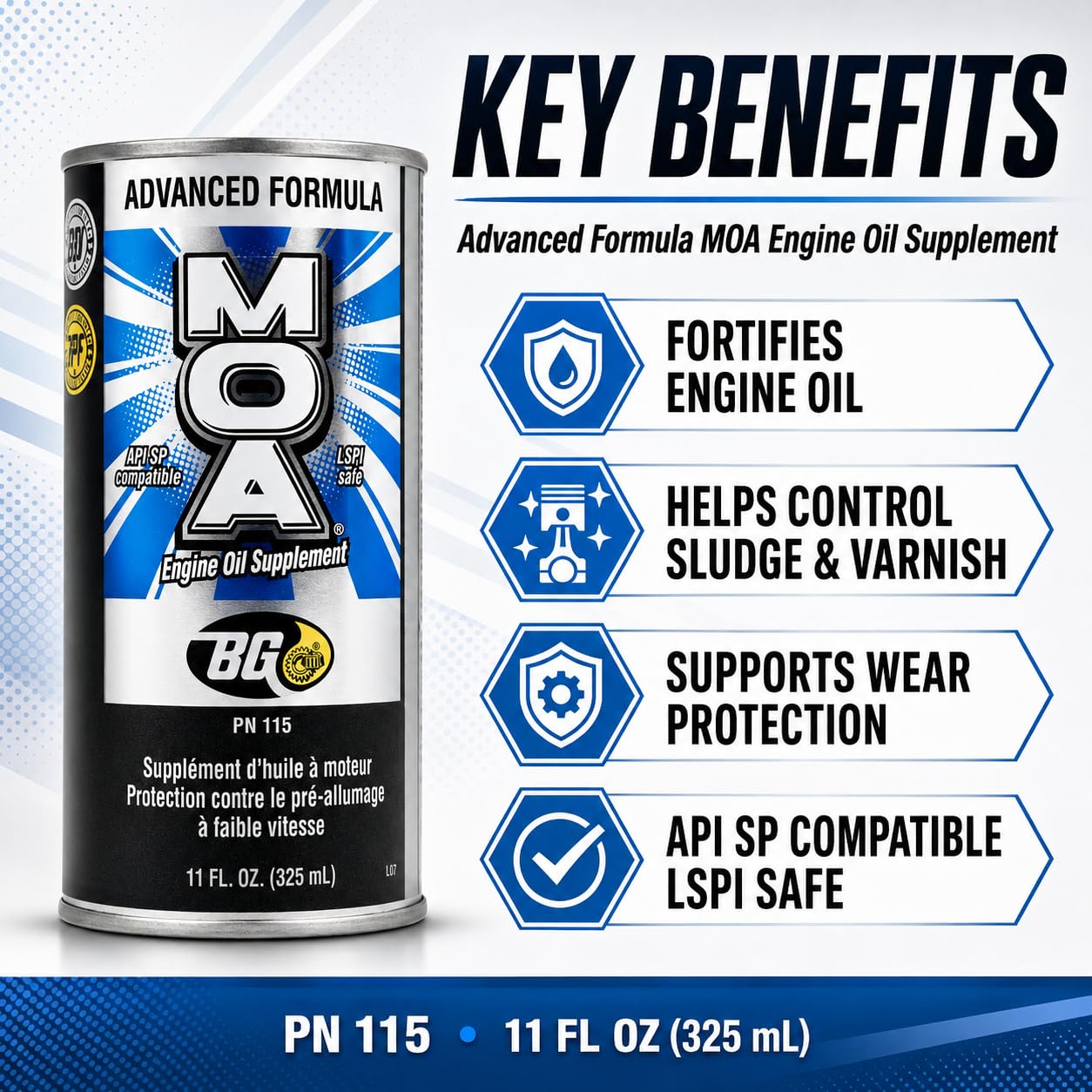 Motor God PN 115 being added to a vehicle crankcase to support oil protection