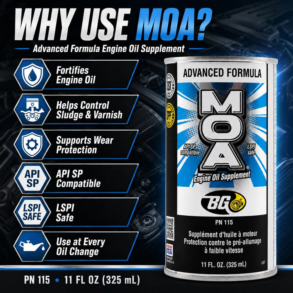 Motor God PN 115 can in a garage setting with tools showing professional use benefit