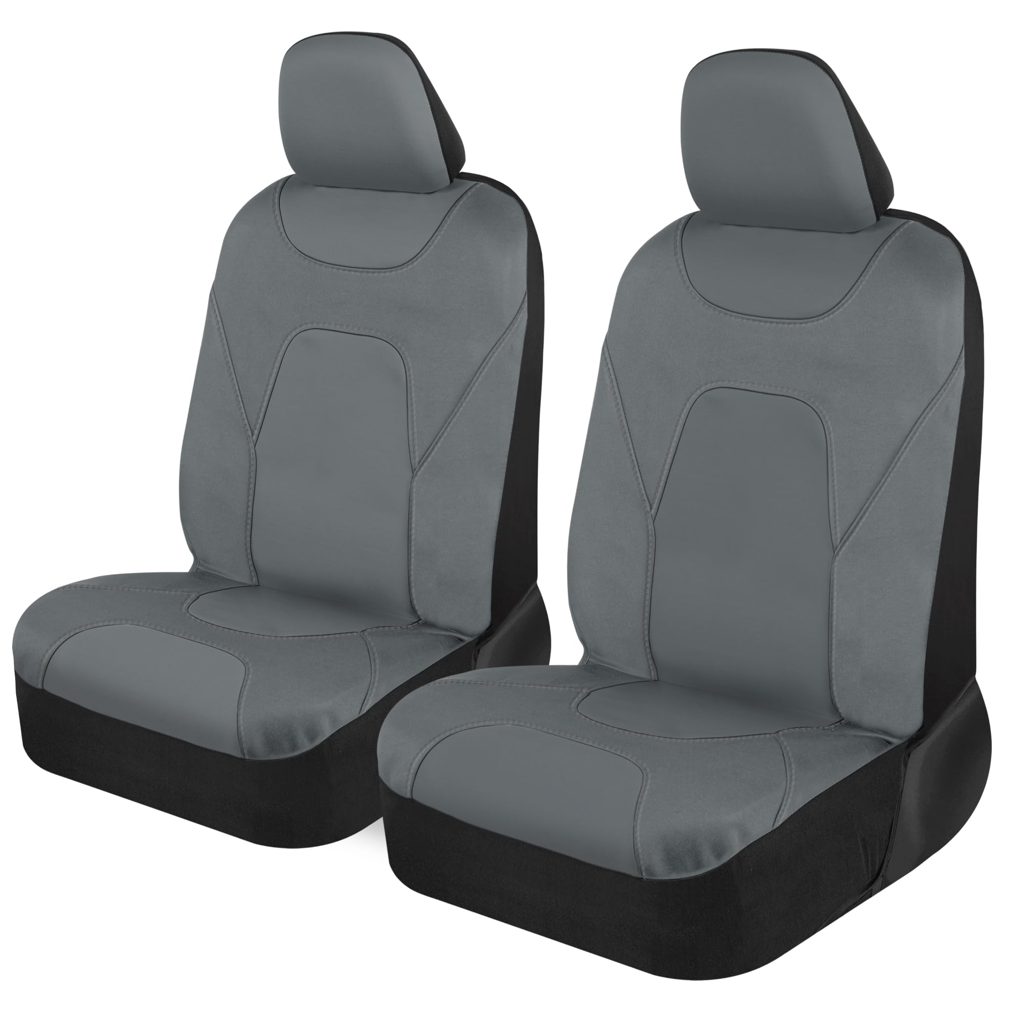 Motor Trend front view showing full seat protection and sleek gray finish