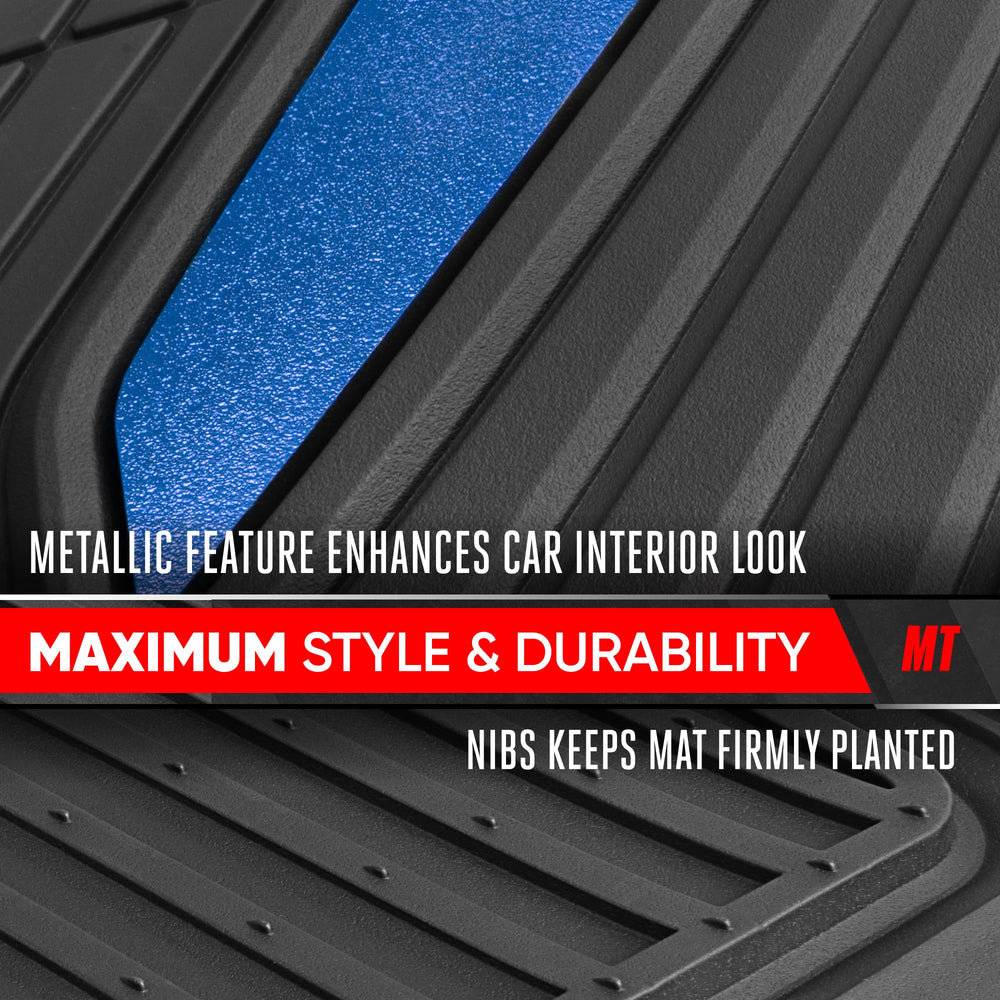 Motor Trend installed front mats in vehicle demonstrating clean, protected footwell