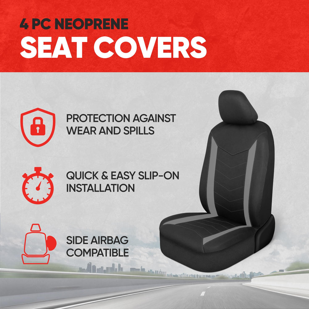 Motor Trend close-up of neoprene texture highlighting durable, comfortable seating surface
