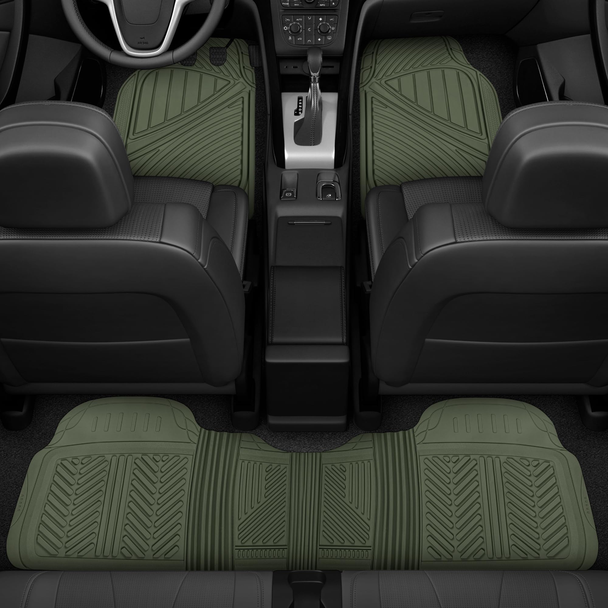 Motor Trend front mat overhead view showing full coverage and protection