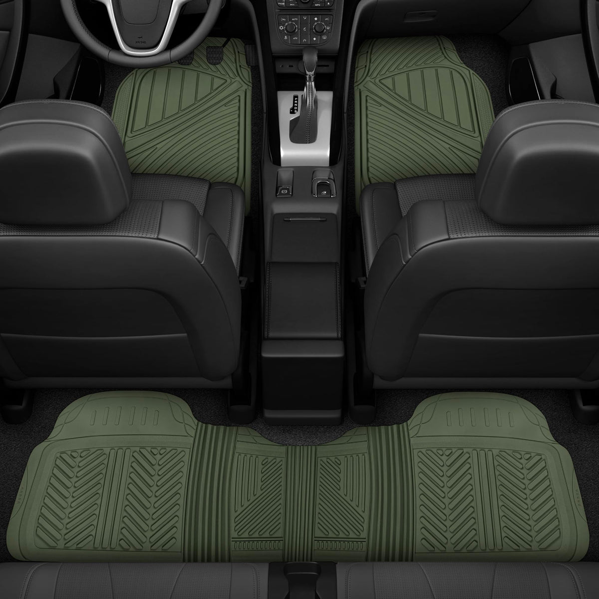 Motor Trend front mat overhead view showing full coverage and protection