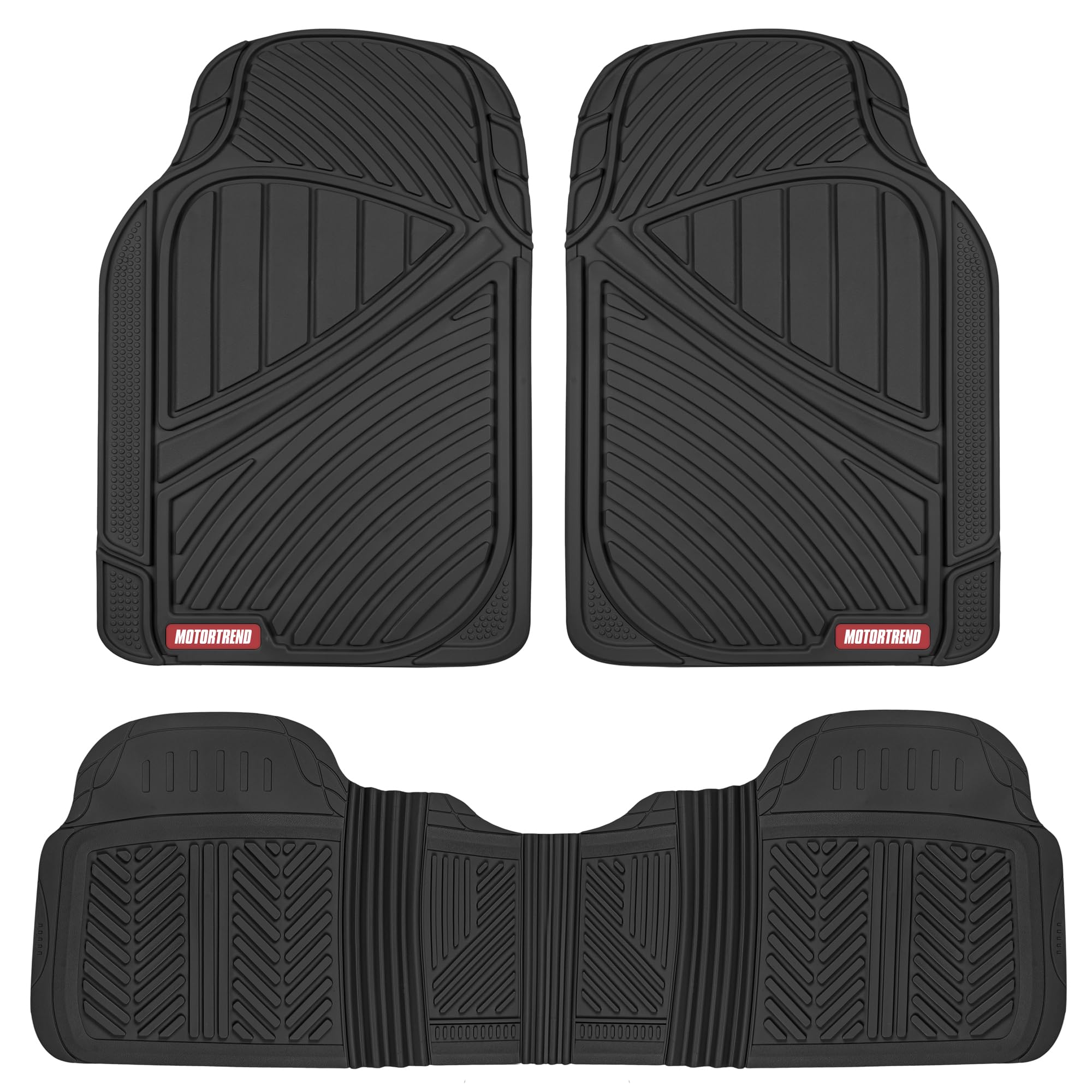 Motor Trend front mat top view showing full coverage and durable protection