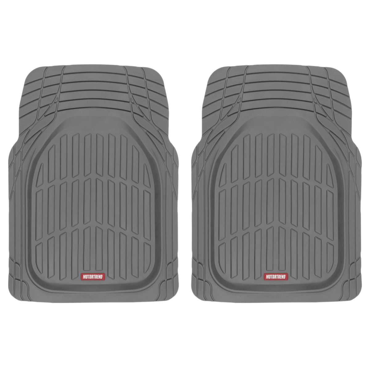 Motor Trend front packaging view showing full mat pair and features benefits