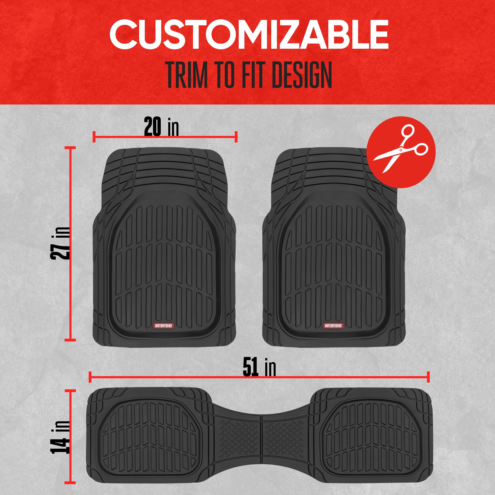 Motor Trend rear liner installed showing full rear coverage benefit