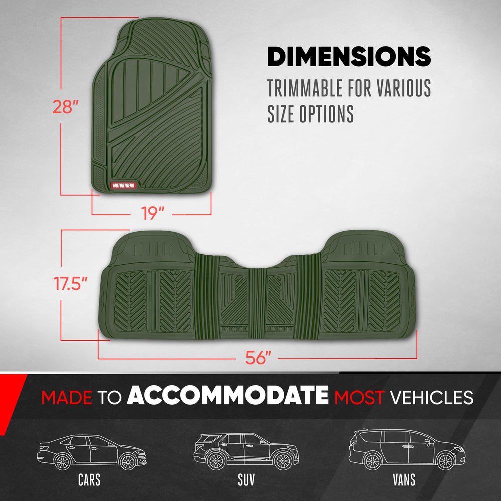 Motor Trend mat being trimmed to fit vehicle demonstrating custom fit