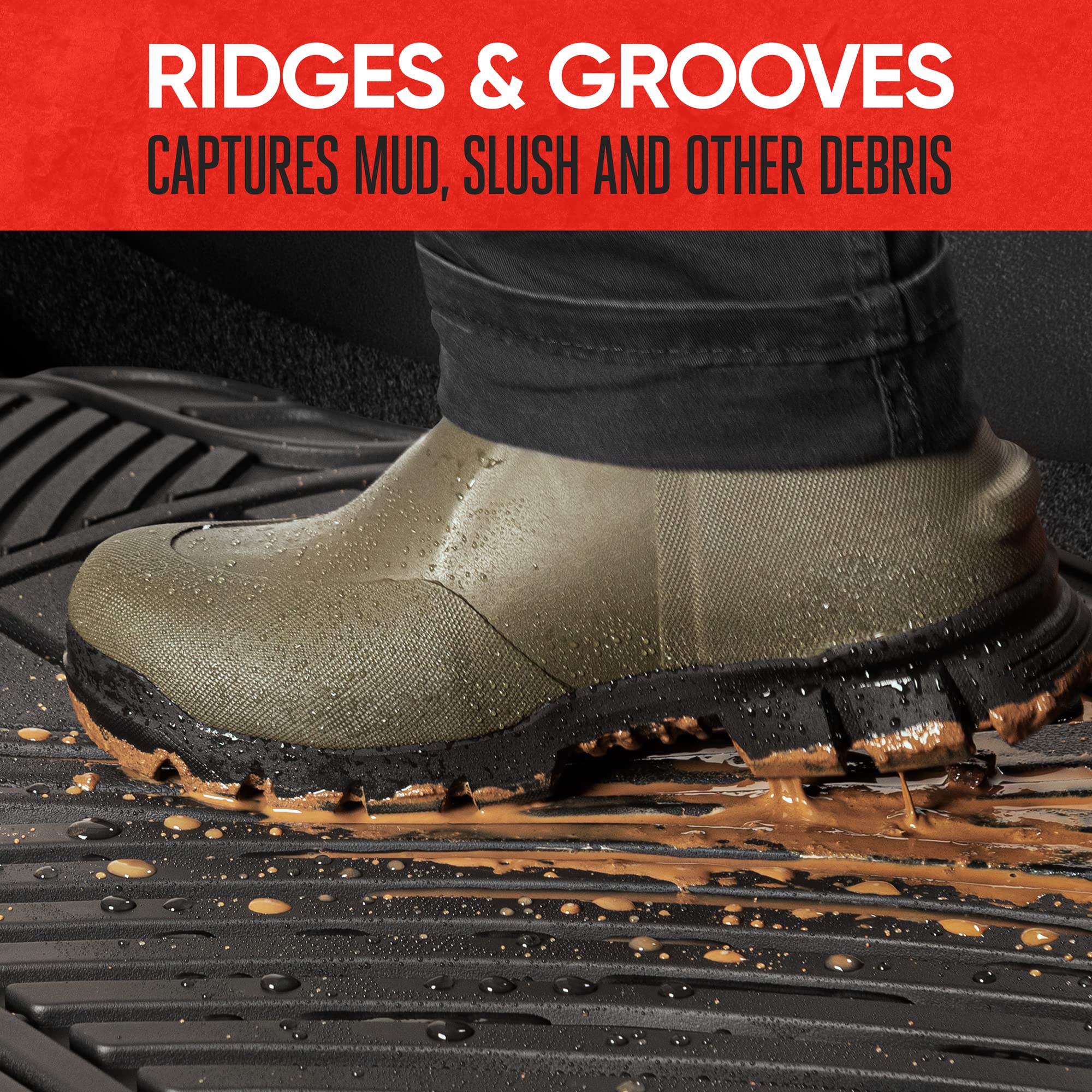Motor Trend installed driver side mat illustrating pedal clearance benefit