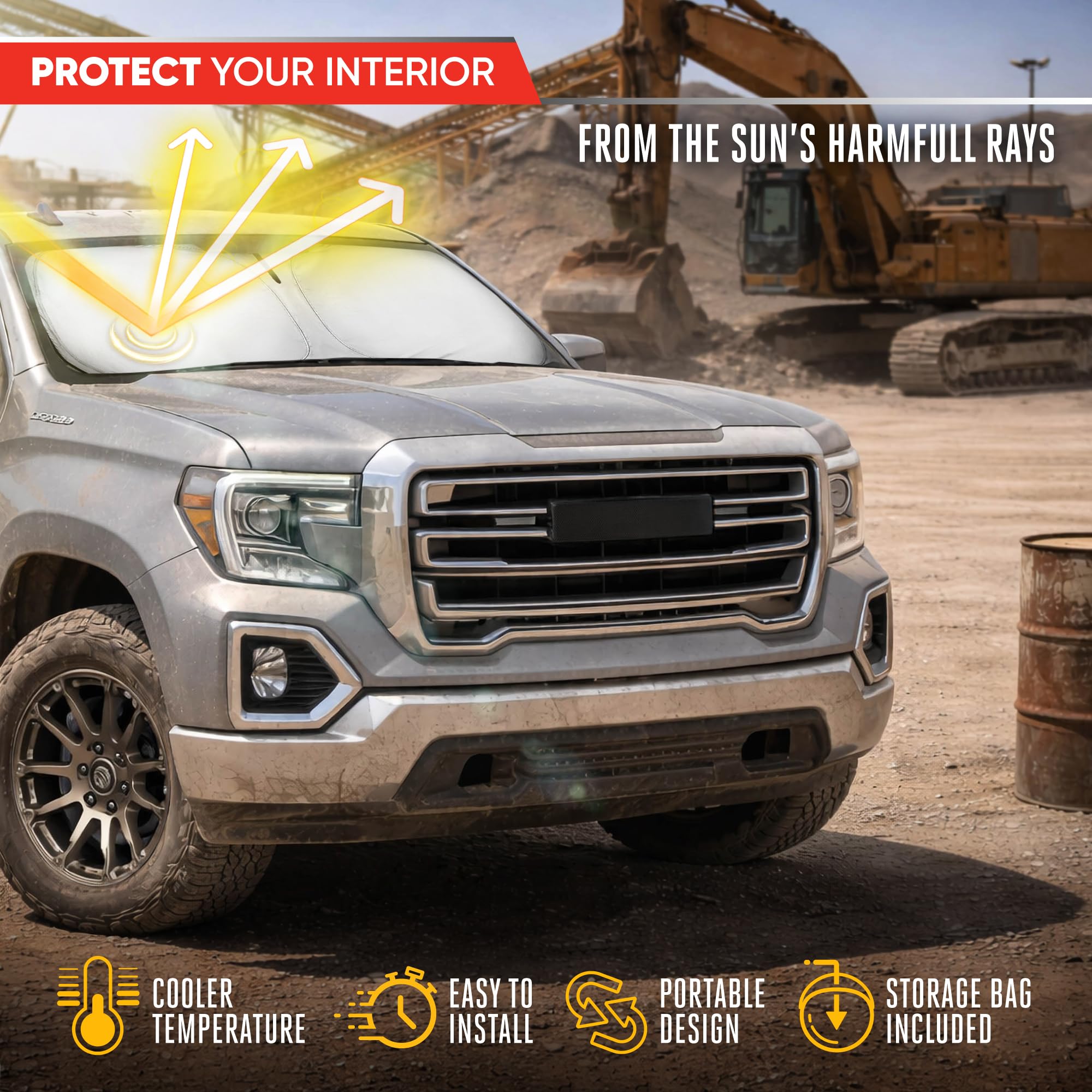 Motor Trend installed in Silverado demonstrating full windshield coverage