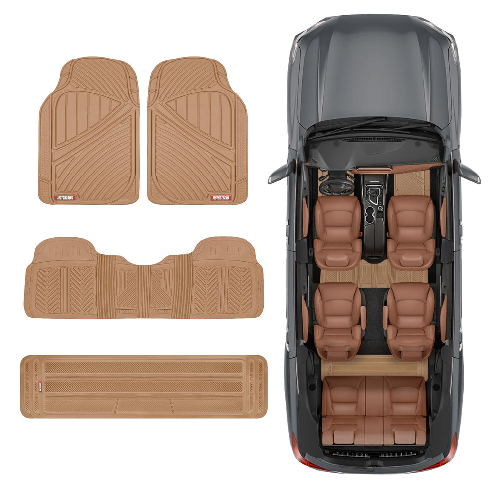 Motor Trend second-row liner spread across bench protecting carpet