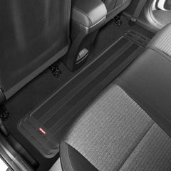 Motor Trend runner beside ruler showing 57x15 inch trim-to-fit sizing