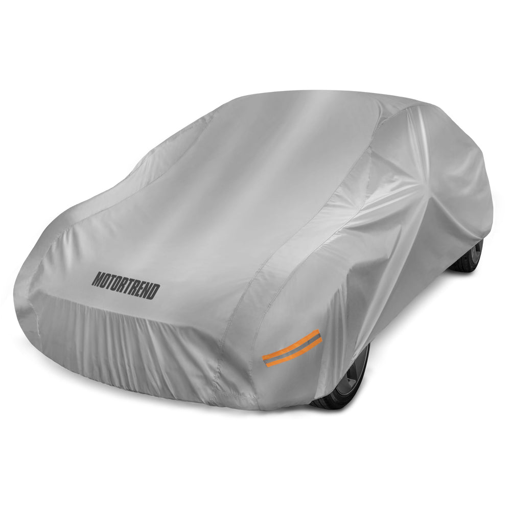 Motor Trend front view of full cover showing complete protection and weather resistance
