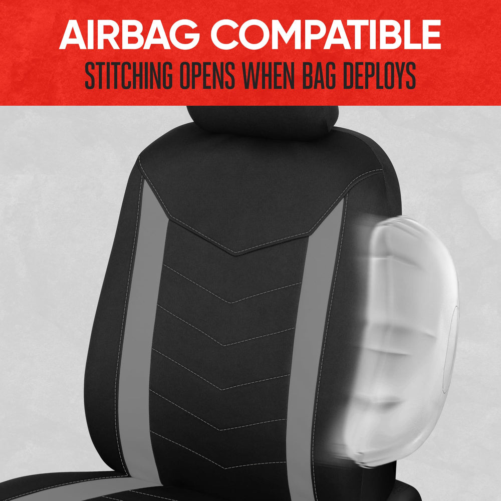 Motor Trend seam and stitching detail showing reinforced construction for long-lasting use