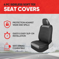 Motor Trend front seat cover installed showing neat fit and protection for the seat