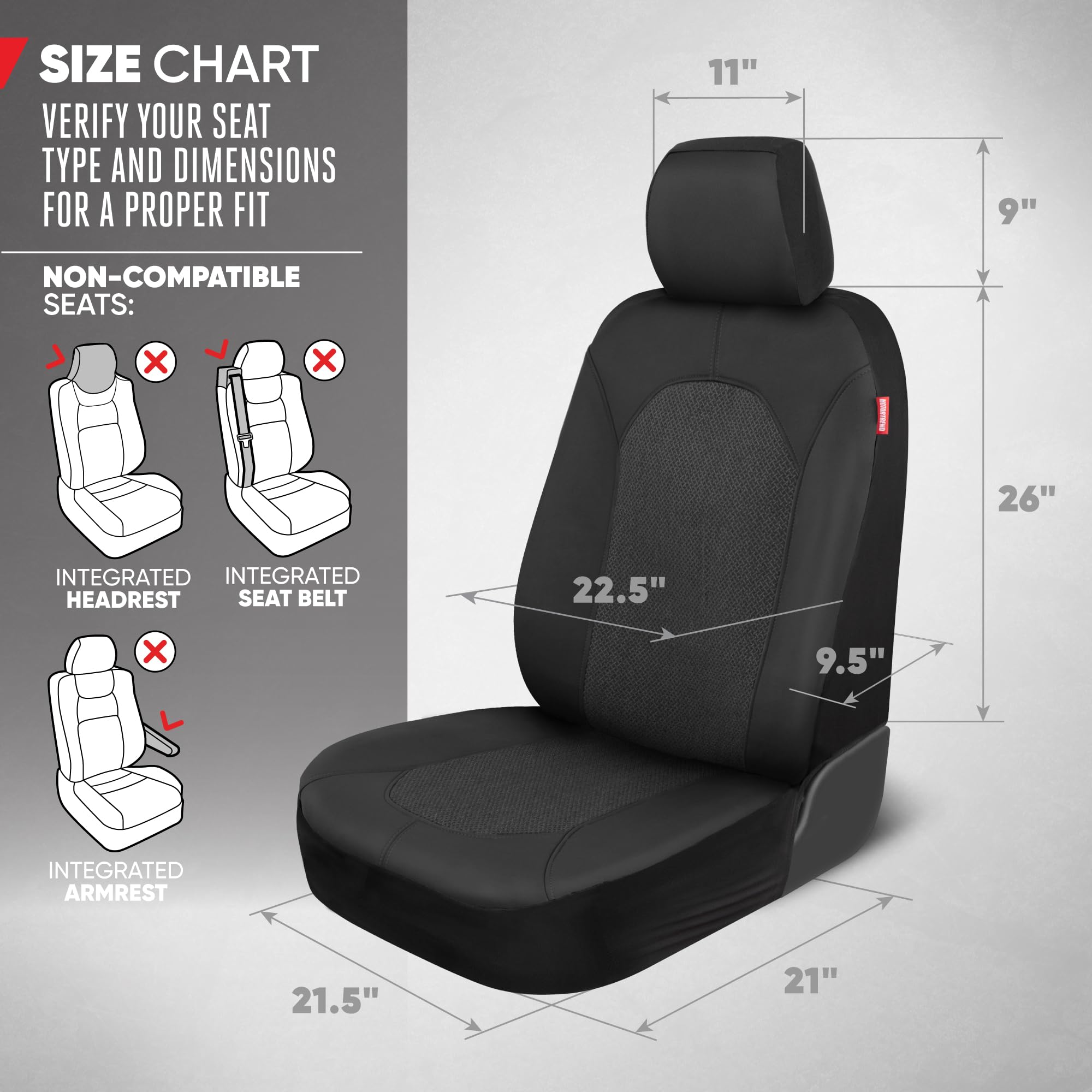 Motor Trend side stitching detail illustrating airbag-compatible safety design