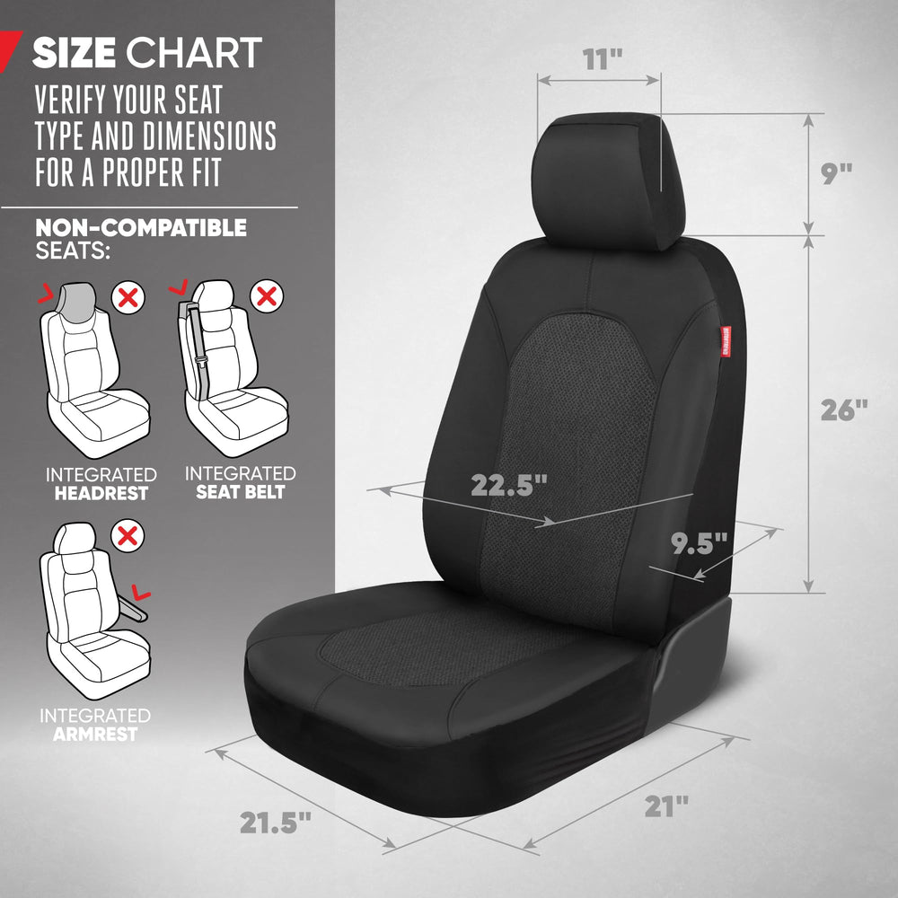 Motor Trend side stitching detail illustrating airbag-compatible safety design