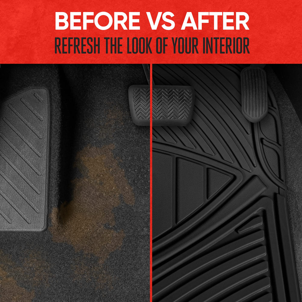 Motor Trend raised side lip holding water to prevent carpet damage
