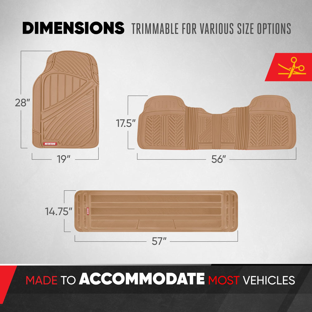 Motor Trend flexible edge profile fitting floor contour for secure fit