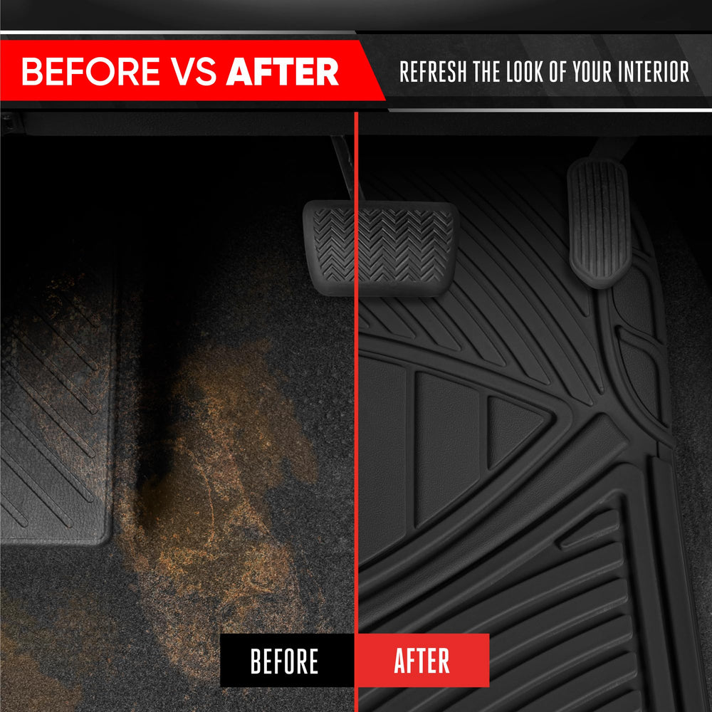 Motor Trend mat being trimmed to fit demonstrating customizable sizing