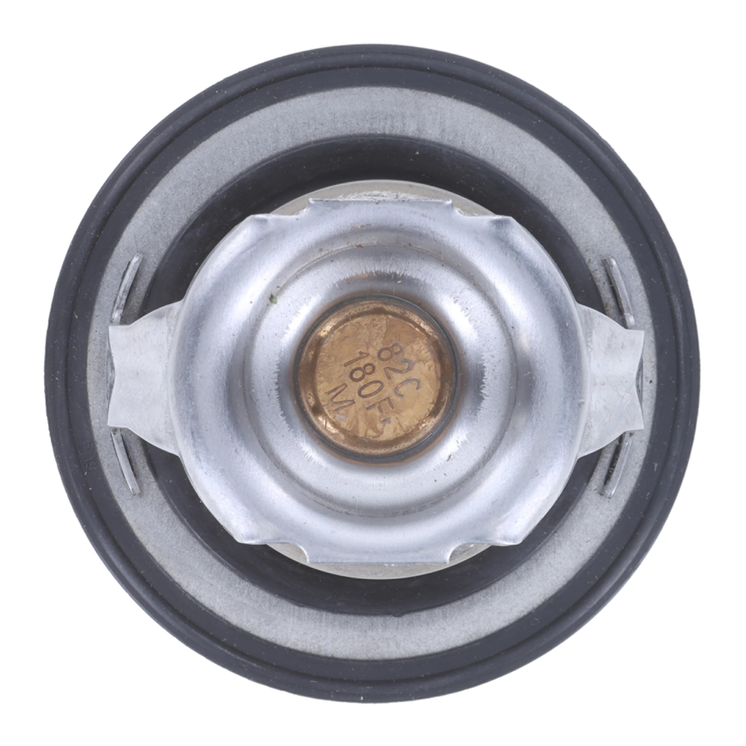 MotoRad thermostat installed in engine housing demonstrating direct-fit replacement benefit