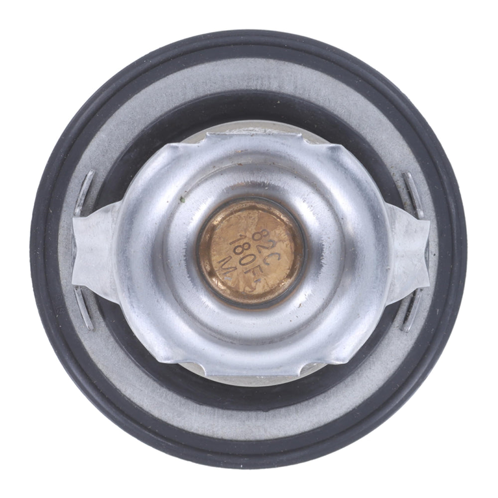 MotoRad thermostat installed in engine housing demonstrating direct-fit replacement benefit