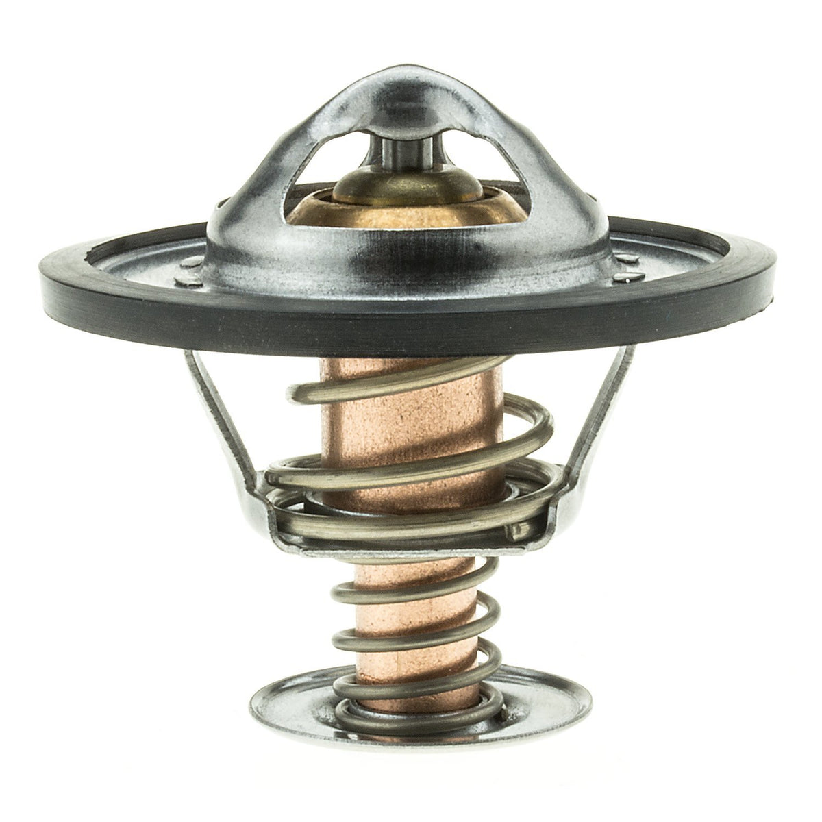 MotoRad thermostat front view showing fit and OEM-style design for reliable replacement