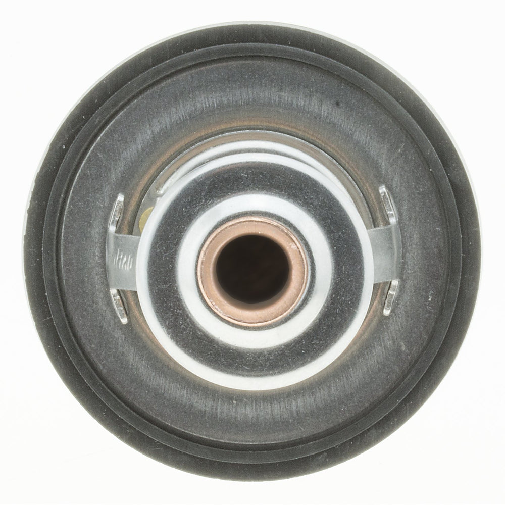 MotoRad thermostat installed in engine bay demonstrating direct-fit ease and performance