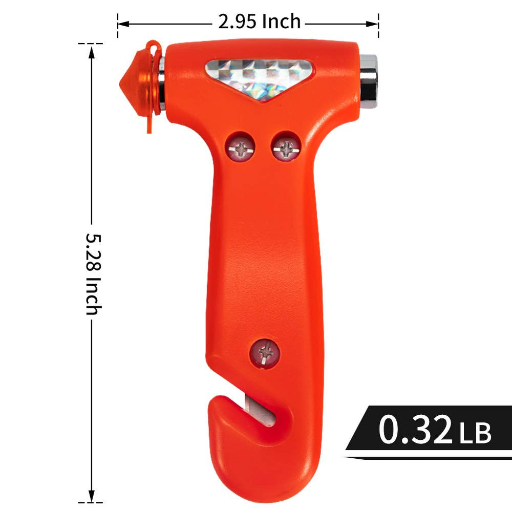 MOTORBUDDY close-up of hardened steel window breaker head for rapid glass shattering benefit