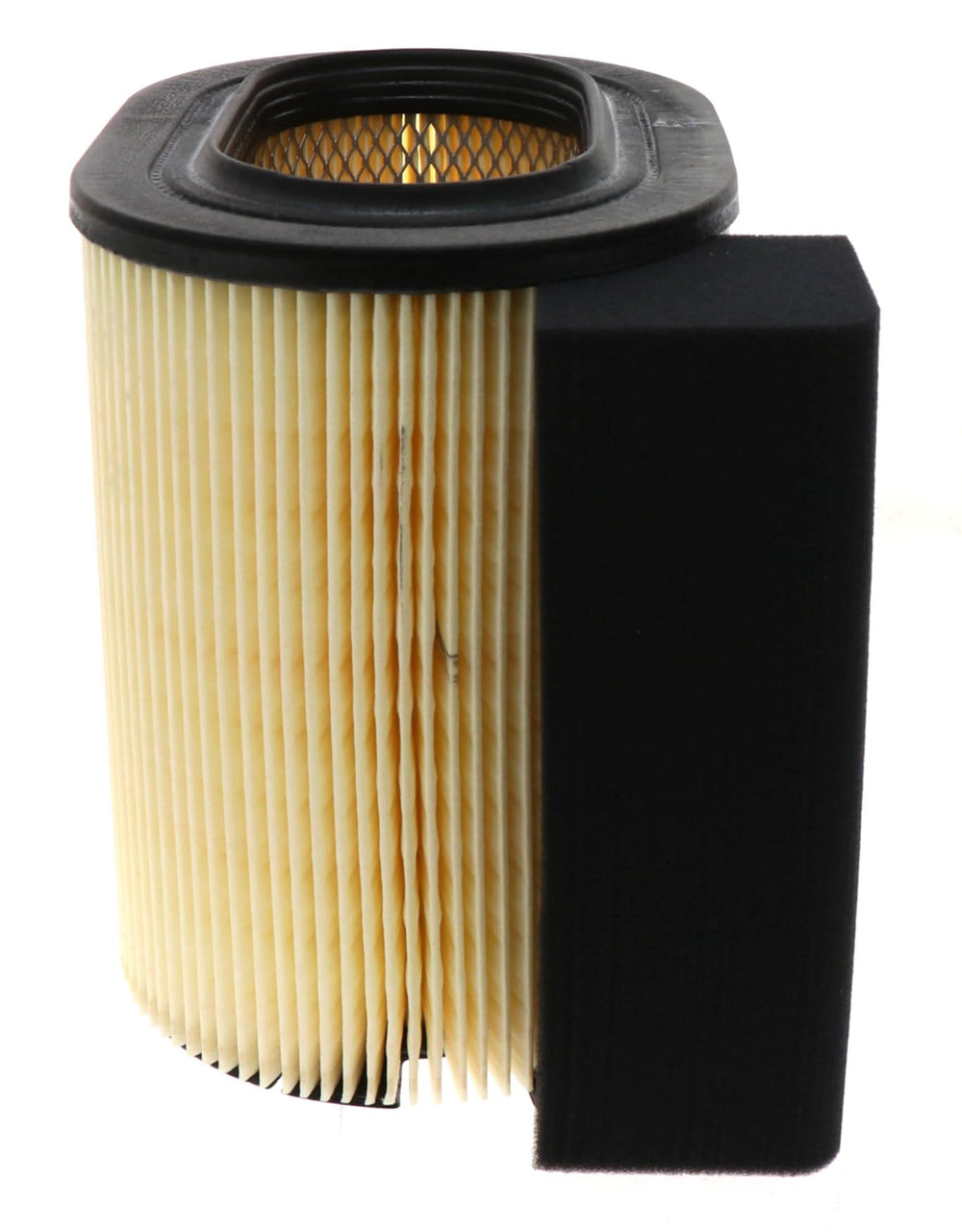 Motorcraft FA1927 filter media close-up displaying pleats and filtration benefit for cleaner air