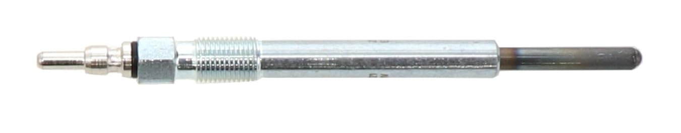 Close-up of Motorcraft glow plug tip and thread, showing durable construction benefit