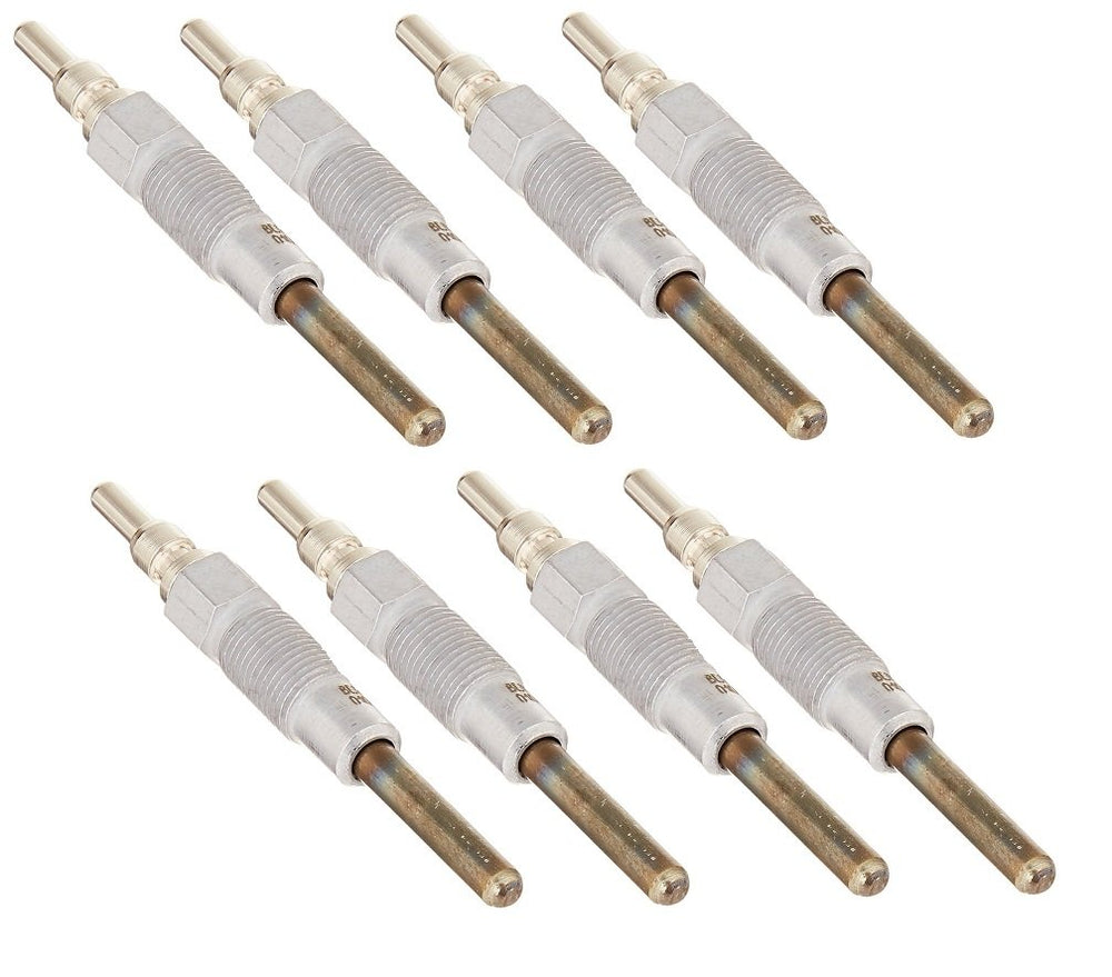 Motorcraft glow plugs front packaging showing set of eight and OEM label benefit reliable fit